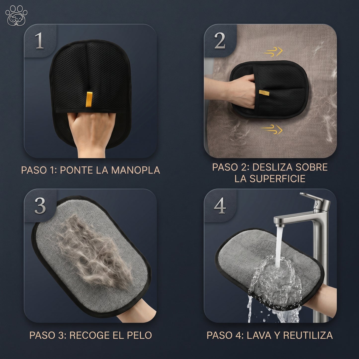 Guante PetClean™ — Sin pelos en segundos